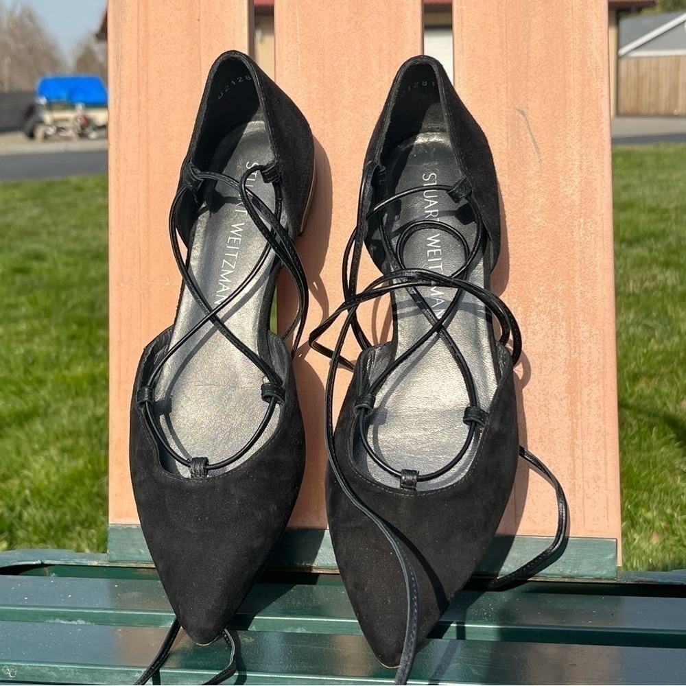 Stuart weitzman Gillian lace up‎ flats